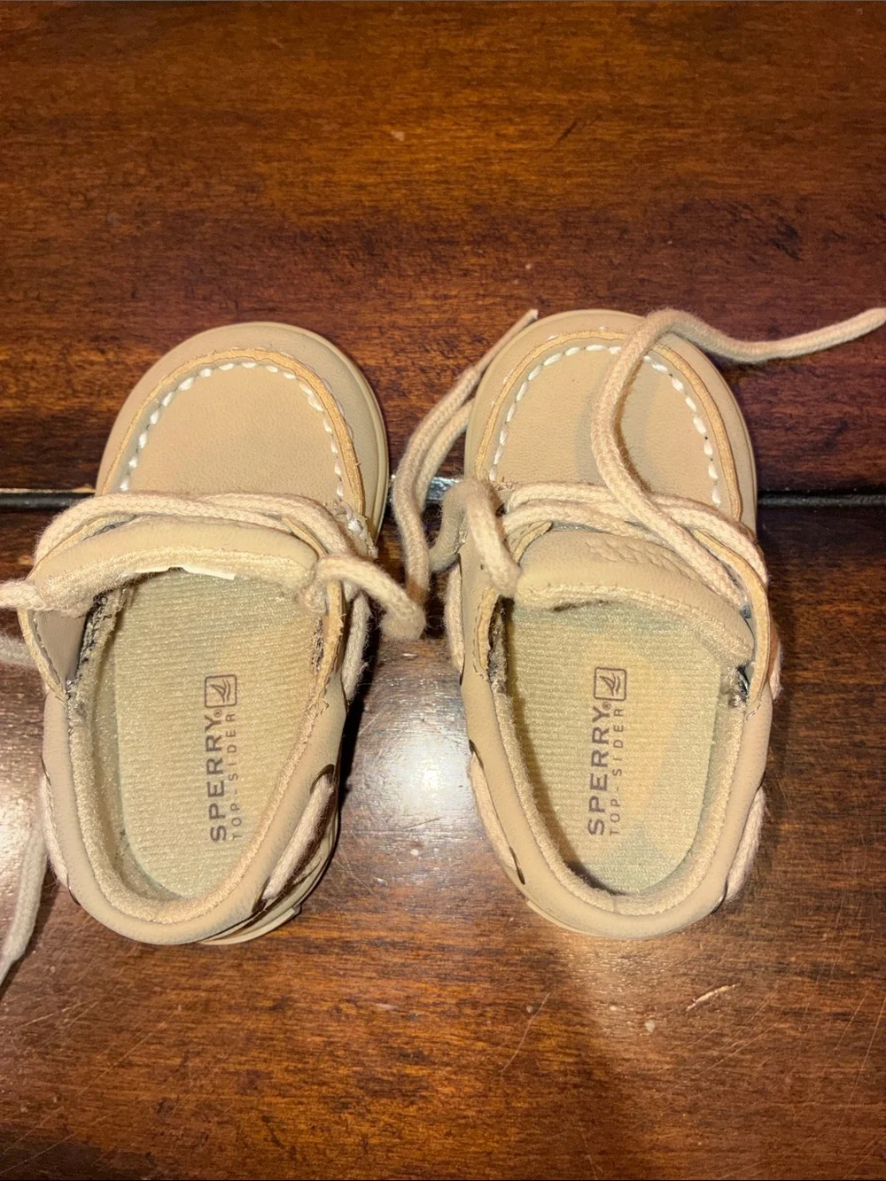 New Sperry Intrepid Size 2 Crib Shoes - Linen/Oat Top Siders Boat Shoes (ABBA)